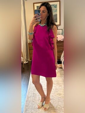 Lilly Pulitzer Magenta Kara Silk Dress